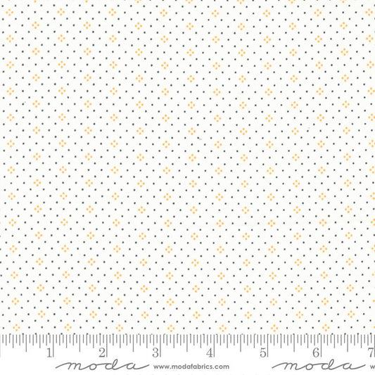 Eyelet Basic Dot Ivory Pumpkin Fig Tree & Co. Moda Cotton Fabric MD-20488-87