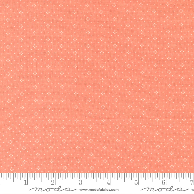 Eyelet Basic Dot Coral Peach Fig Tree & Co. Moda Cotton Fabric MD-20488-68 | US Fabric Shop