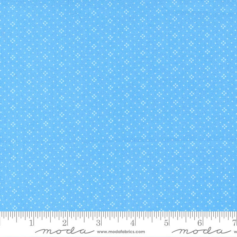 Eyelet Basic Dot Cornflower Blue Fig Tree & Co. Moda Cotton Fabric MD-20488-76 | US Fabric Shop