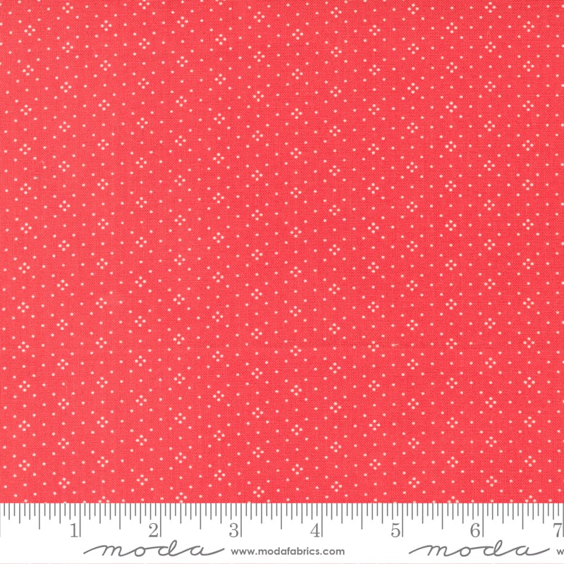 Eyelet Basic Dot Strawberry Pink Red Fig Tree & Co. Moda Cotton Fabric MD-20488-67 | US Fabric Shop