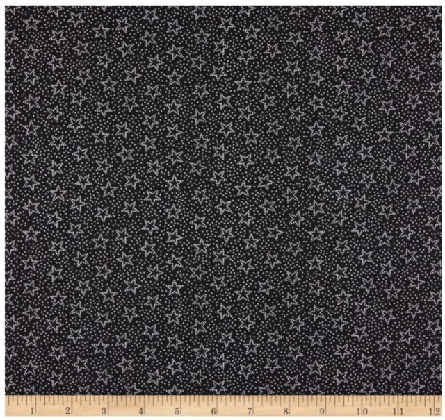 Black Stars and Dots Heart of America Collection Fabric Traditions Cotton Fabric