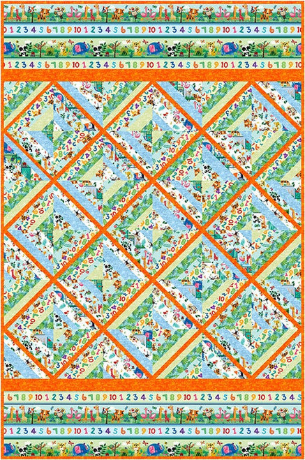 Zoo Crew Swingin' Along 2 String Quilt Blank Quilting-FREE PROJECT