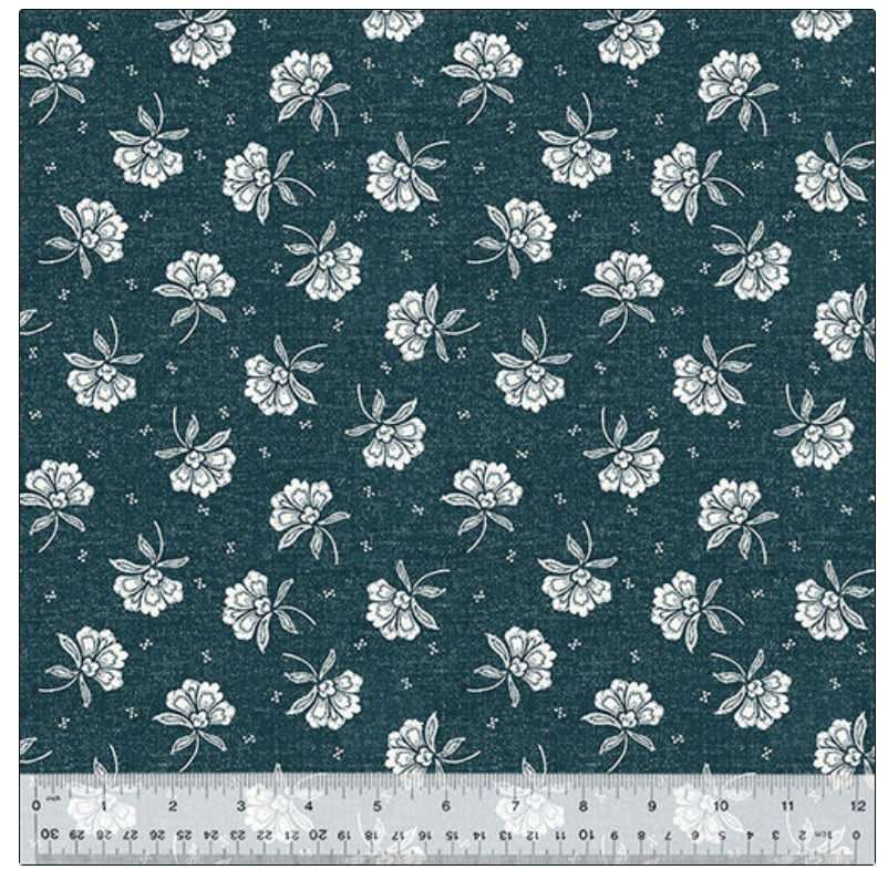 Fairfield Pretty Pickings Floral Indigo Blue Whistler Studios Windham Cotton Fabric WF-53543-1