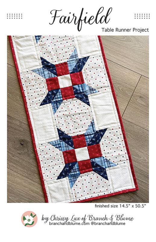 Fairfield Table Runner Pattern 14.5" x 50.5" Chrissy Lux Branch & Blume BNB-2511