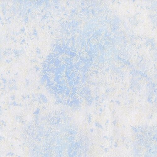 Fairy Frost Wedgewood Blue Purple White Pearlized Metallic Michael Miller Cotton Fabric