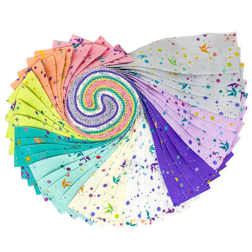 Fairy Dust Tula's True Colors Design Roll 2.5"x44" Strips 40 pcs Tula Pink Free Spirit