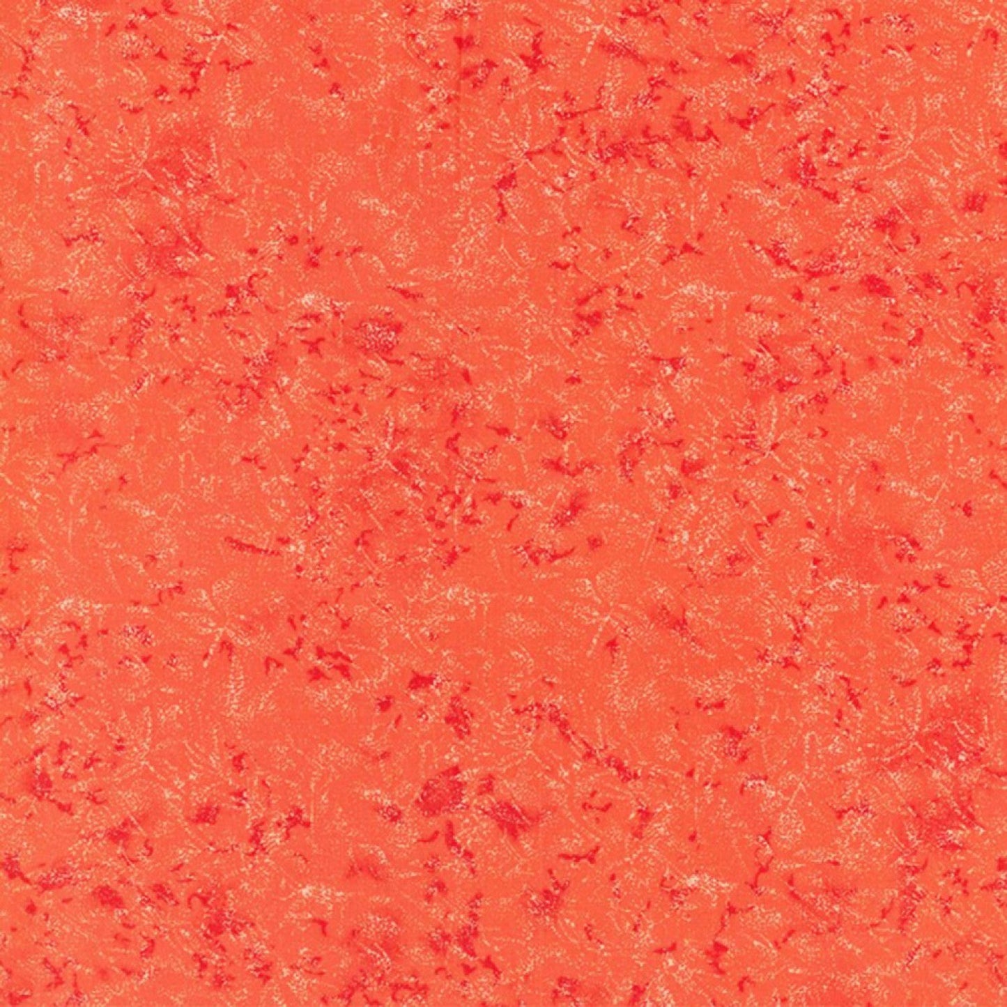 Fairy Frost Clementine Orange Pearlized Metallic Michael Miller Cotton Fabric