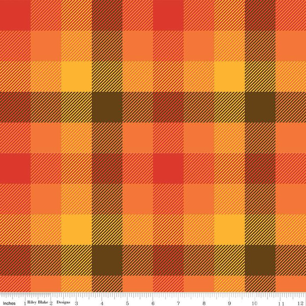 Fall's in Town 108" Wideback Checked Multi Sandy Gervais Riley Blake Designs Cotton Fabric RB-WB14208-MULTI