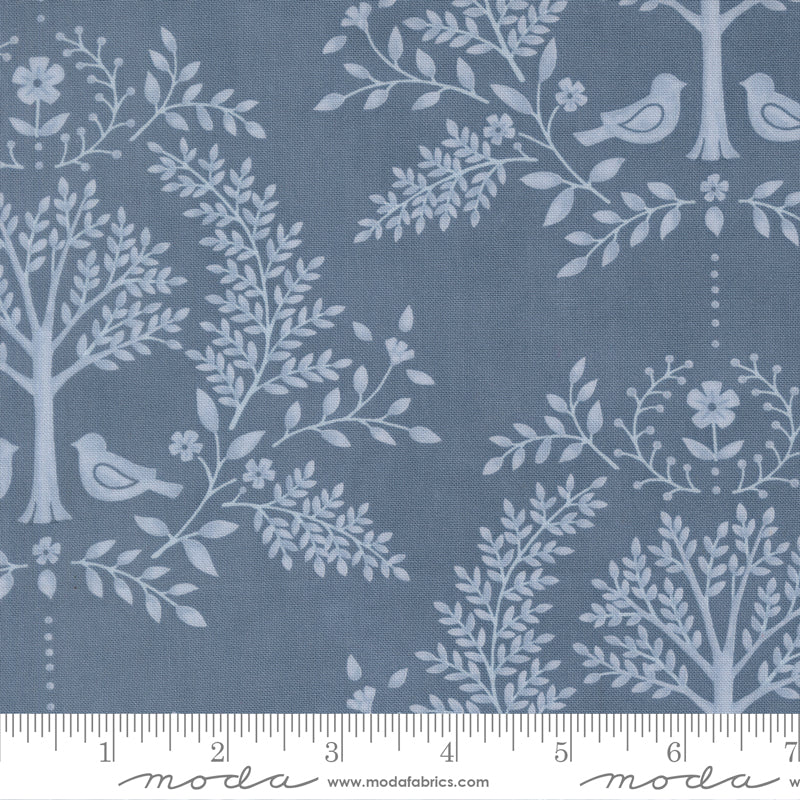 Family Tree Damask Birds Dusk Deb Strain Moda Fabrics Cotton Fabric MD-56160-16