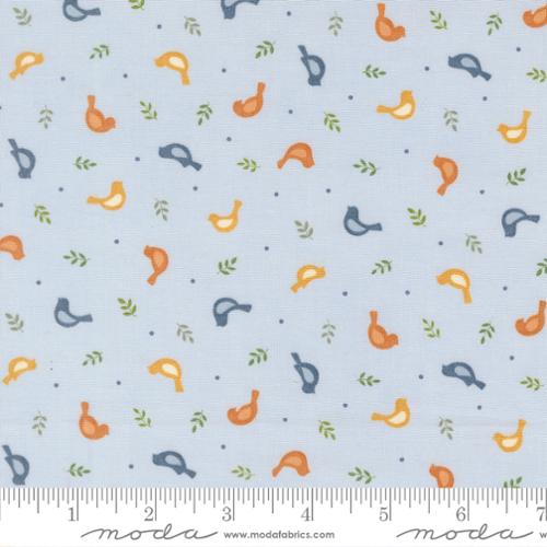 Family Tree Tossed Birds Novelty Mist Deb Strain Moda Fabrics Cotton Fabric MD-56164-18