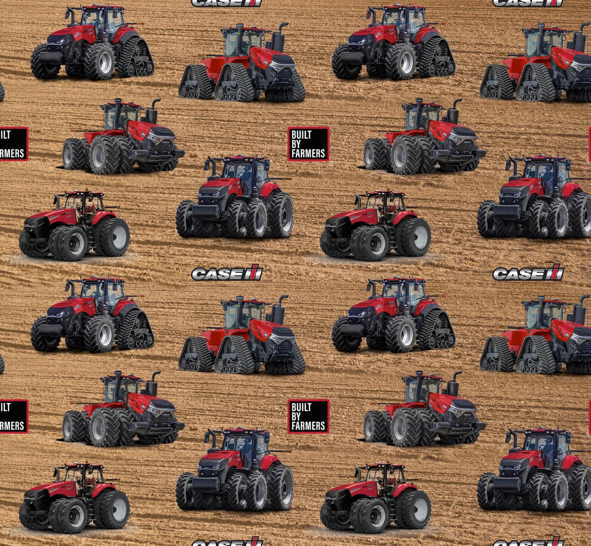 Farmall Case IH Built Farmers Tossed Tractors Wheat Field Sykel Enterprises Cotton Fabric SYK-10563