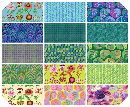 February 2025 Cool 10" Squares 42 pcs Kaffe Fassett Collective Free Spirit Cotton Fabric FS-FB610GP.COOLFEB25