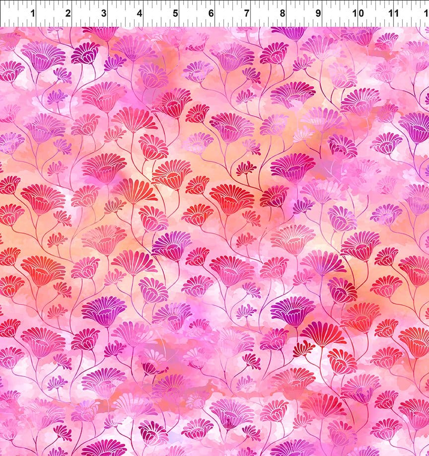 Felicity Flower Vines Sherbet In the Beginning Fabrics Cotton Fabric ITB-4FEL-1 | US Fabric Shop