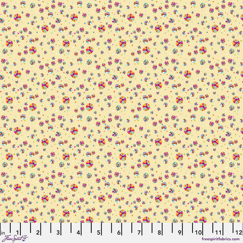 Festival Candy Cream Odile Bailloeul Free Spirit Cotton 60s Fabric FS-PWOB124.CREAM