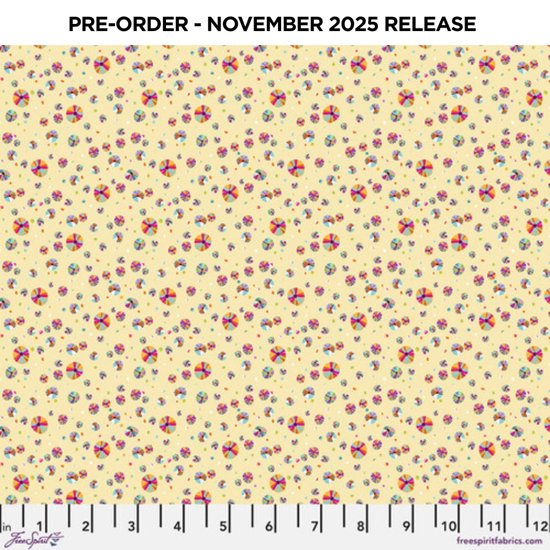 PRE-ORDER | NOV 2025 | Festival Candy Cream Odile Bailloeul Free Spirit Cotton 60s Fabric FS-PWOB124.CREAM