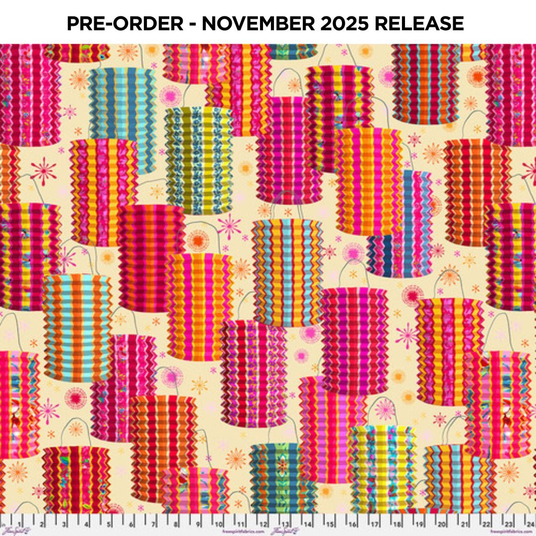 PRE-ORDER | NOV 2025 | Festival Lanterns Cream Odile Bailloeul Free Spirit Cotton 60s Fabric FS-PWOB114.CREAM