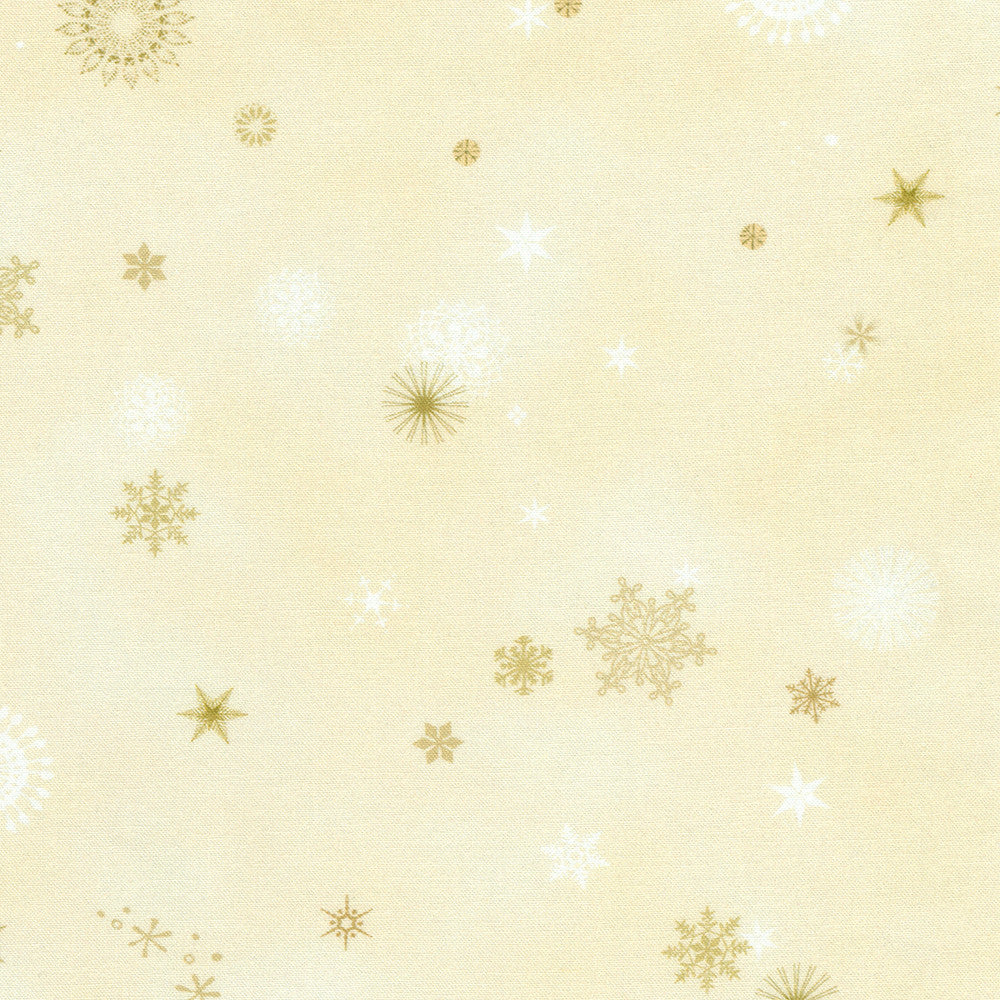 Festive Fauna Stars Natural Lynn Horrabin Robert Kaufman Cotton Fabric RK-AHPD-23046-14