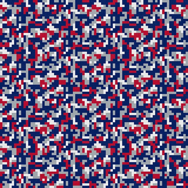Field of Freedom New England Camo Football Blue Red Paintbrush Studios Cotton Fabric PBS-120-26850