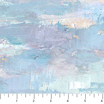 First Snow Bold Strokes Blue losif Derecichei Northcott Cotton Fabric NC-DP28096-42