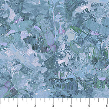 First Snow Brush Texture Blue losif Derecichei Northcott Cotton Fabric NC-DP28099-44