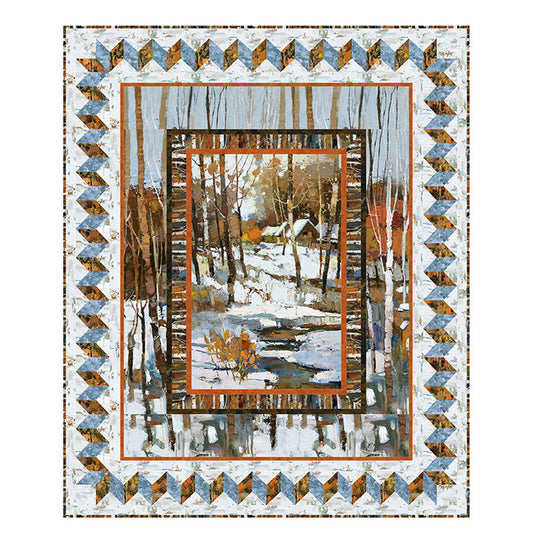 First Snow Digital Quilt Tops losif Derecichei Northcott NC-DQ3464