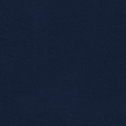 Flannel Solid 2-Ply Flannel Stronger & Loftier Navy Blue Robert Kaufman Cotton Fabric RK-F019-1243