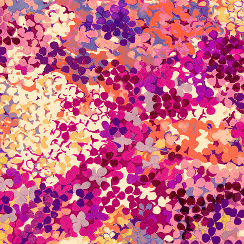 Flora 118" Wideback Floral Yellow Blank Quilting Cotton Fabric BQ-4043-44