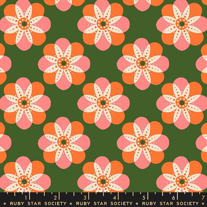Floradora Cherry Blossom Geometric Flower Mandala Sarah Green Jen Hewett of Ruby Star Moda Cotton Fabric