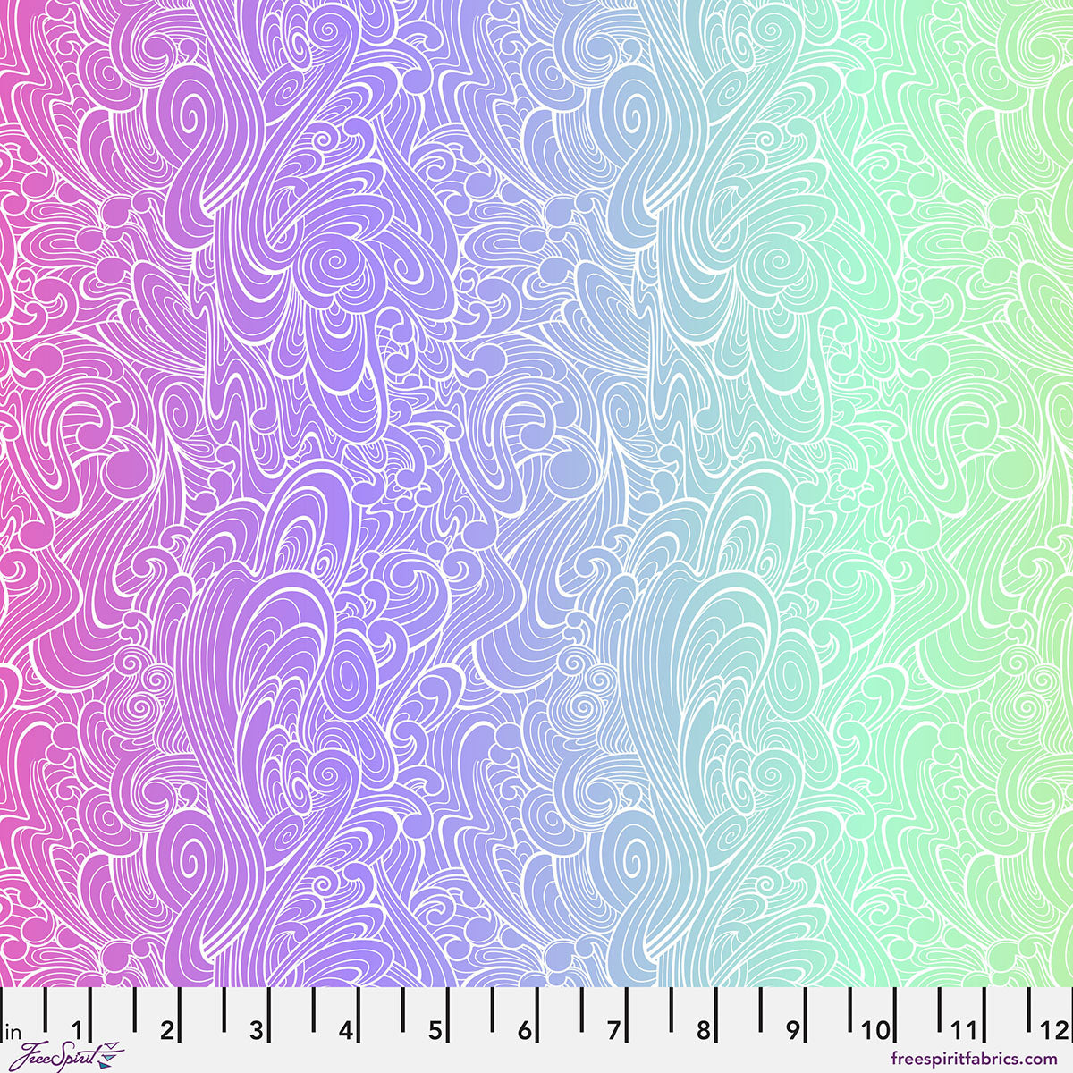 Floral Reef Riptide Deep Dive Tula Pink Free Spirit Cotton Fabric FS-PWTP270.DEEPDIVE