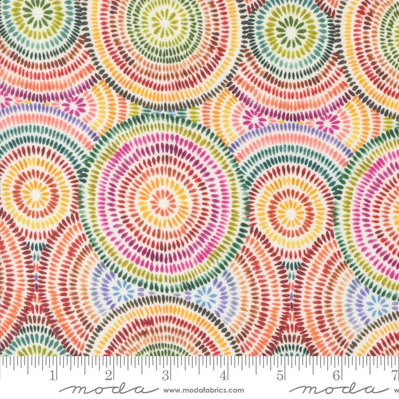 Floribunda Groove Thangs Blenders Watercolor Rainbow Multi Create Joy Project Moda Cotton Fabric