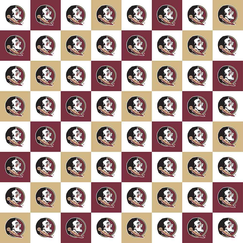 Florida State Seminoles NCAA Collegiate Check Sykel Cotton Quilting FSU-1158