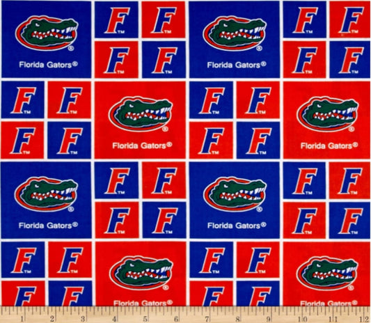 Florida Gators NCAA College Box Sykel Cotton Fabric FL-020