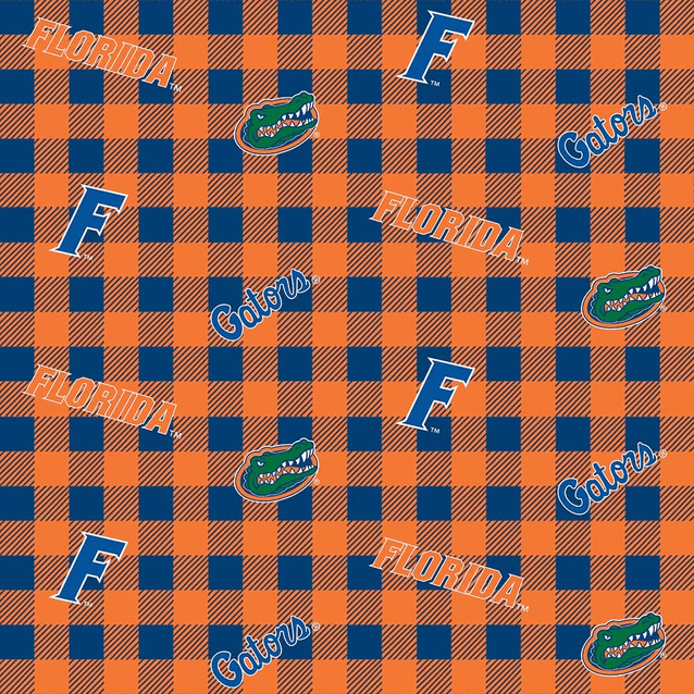 Florida Gators NCAA College Check Sykel Enterprises Cotton Flannel Fabric FL-1192 | US Fabric Shop