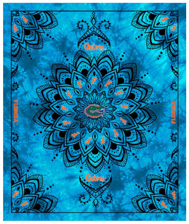 Florida Gators NCAA Collegiate Tapestry Finished Panel 48''x56'' Blue Sykel Enterprises Polyester Minky Fabric FL-1360