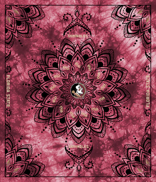 Florida State Seminoles NCAA College Collegiate Tapestry Panel 48"x56" Sykel Enterprises Polyester Minky FSU-1360
