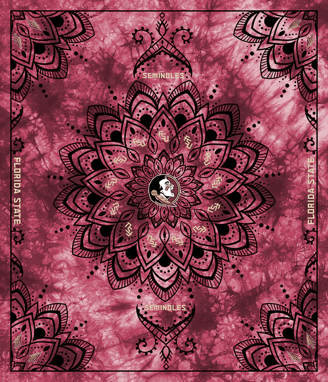 Florida State Seminoles NCAA College Collegiate Tapestry Panel 48"x56" Sykel Enterprises Polyester Minky FSU-1360 | US Fabric Shop