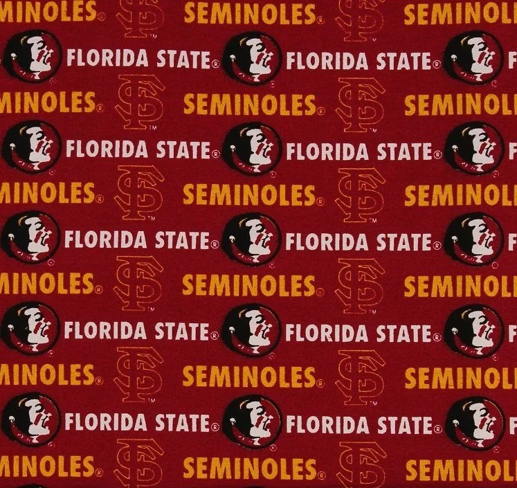 Florida State Seminoles NCAA College Sykel Cotton Twill Fabric FSU-250