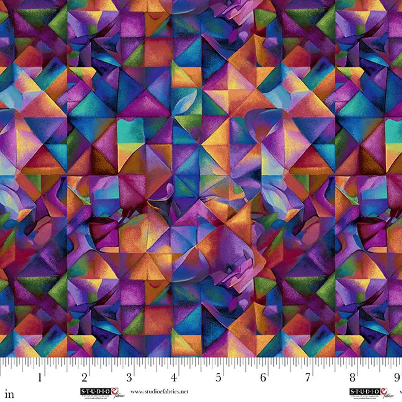 Flower Fusion Colorful Texture Multi Crazy Marie Studio E Cotton Fabric SE-8690-54