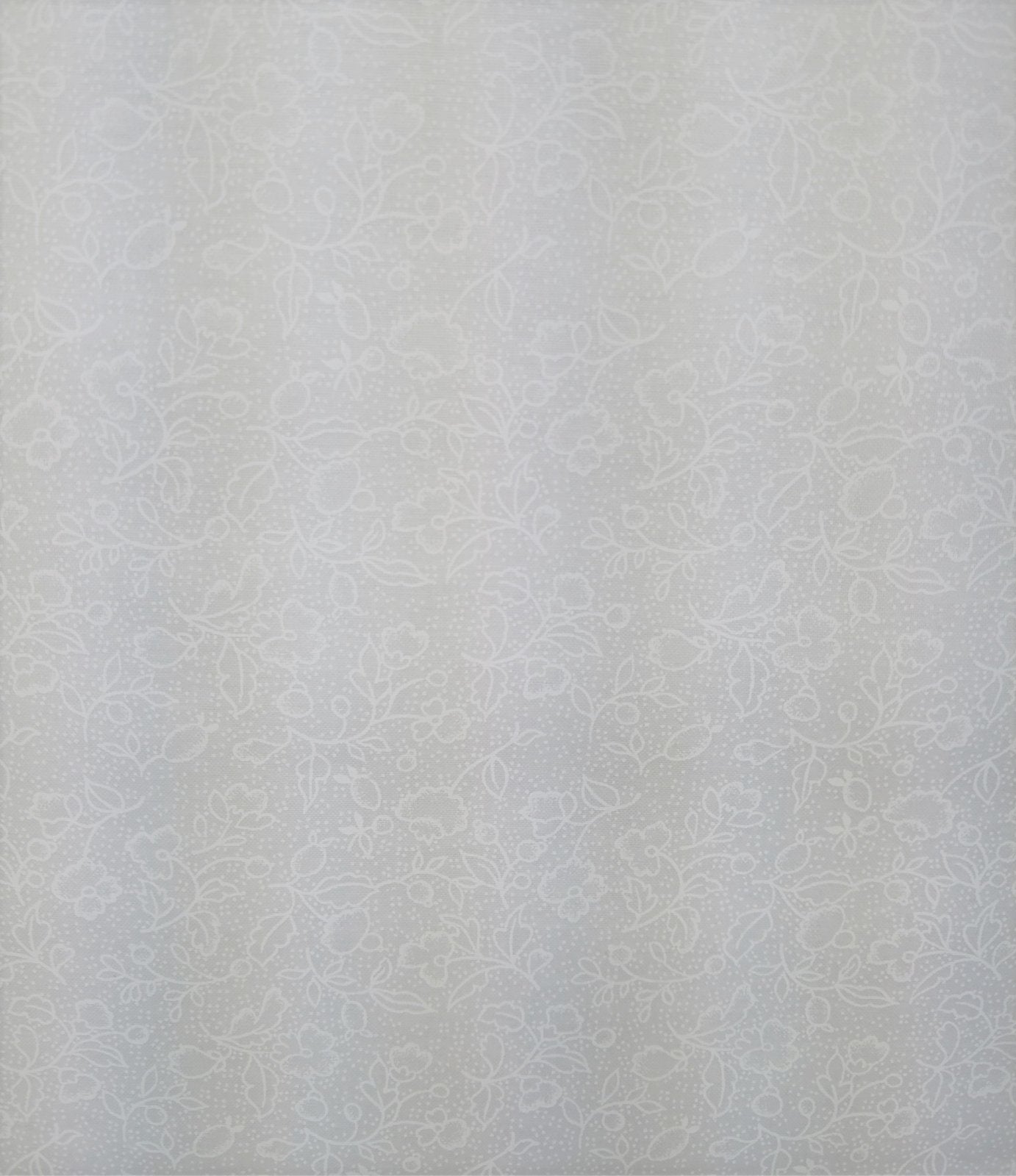 Flowers Speckles White White Tone Tone Foust Textiles Cotton Fabric FT-21677 WW