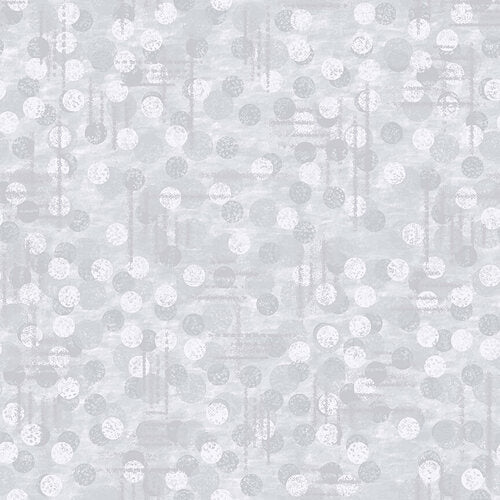 Fog Silver Gray Tonal Texture Blender Jot Dot II Blank Quilting Cotton Fabric