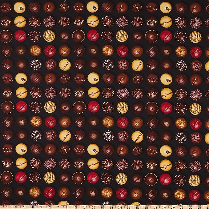 Food Chocolate Brown Timeless Treasures Cotton Fabric