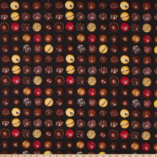 Food Chocolate Brown Timeless Treasures Cotton Fabric