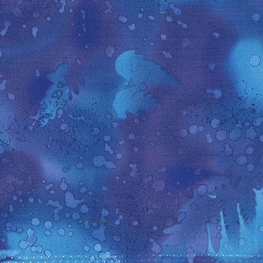 Fossil Fern Royal Blue 108" Wide Back Benartex Cotton Fabric BE-0528W77B