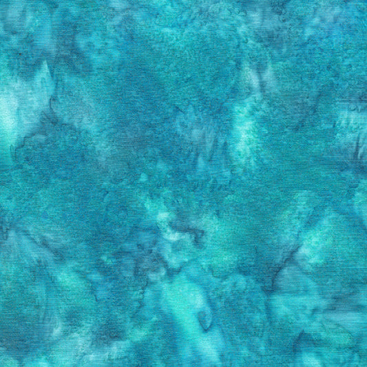 Foundations Basics Batik Cool Water Tantalizing Teal Island Batik Cotton Fabric IB-Coolwater