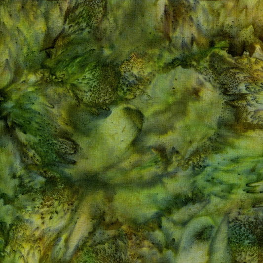 Foundations Basics Batik Pinecone Green Island Batik Cotton Fabric IB-PINECONE