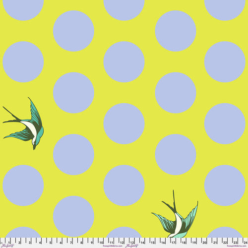 Free Fall 108" Wide back Enchanted Yellow Tula Pink Free Spirit Cotton Fabric FS-QBTP018.ENCHANTED