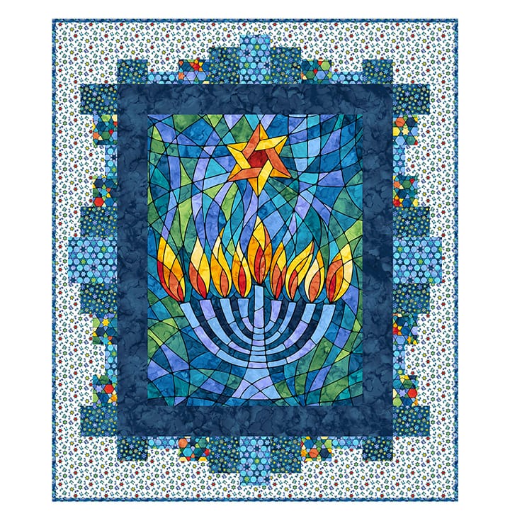 Free Pattern - Hanukkah Lights Quilt Pattern Northcott Studio Northcott Fabrics | US Fabric Shop