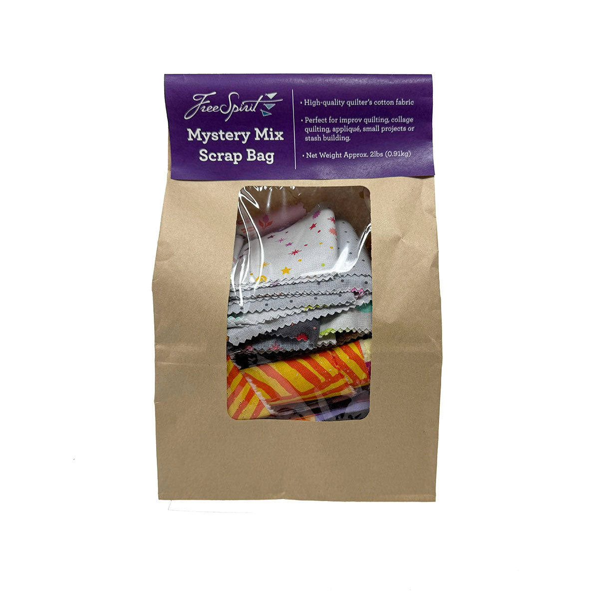 Free Spirit Artists Mystery Scrap Bag 2 lbs Cotton Fabric FS-BAG12FS.SCRAP