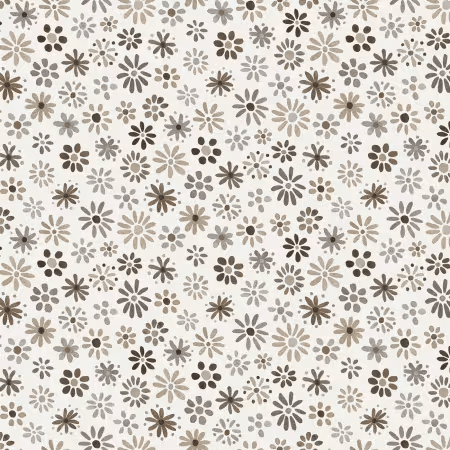 Friends Forever Small Floral Neutral Beige Tracy Lizotte Elizabeth's Studio Cotton Fabric ES-4334-NEUTRAL | US Fabric Shop