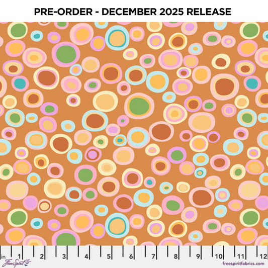 PRE-ORDER | DEC 2025 | From the Archives Bubbles Ochre Orange Kaffe Fassett Free Spirit Cotton 68s Fabric FS-PWGP015.OCHRE
